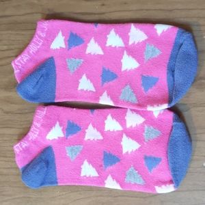 Pink and Blue Winter Christmas Socks.